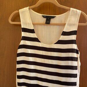 Marc by Marc Jacobs Silk Sleeveless Sheer Blouse with Stripes - Sz XS